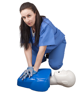 Image of person doing compression